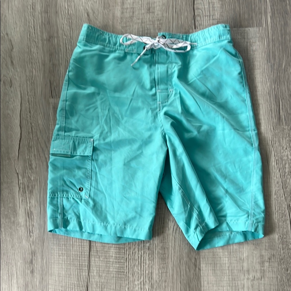 Merona Blue Board Shorts Swimwear